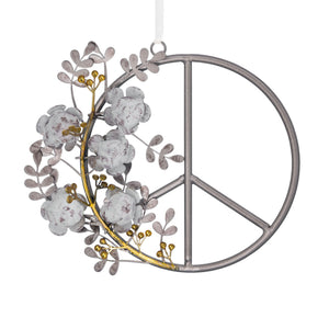 Signature Peace Symbol Premium Metal Hallmark Ornament