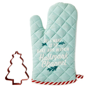 Hallmark Channel Bake and Watch Oven Mitt and Cookie Cutter, Set of 2