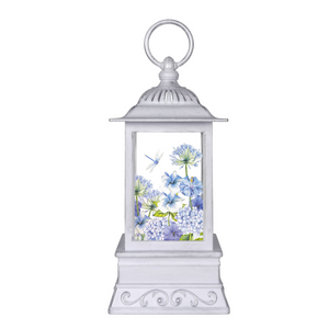 10.5" Dragonfly Bouquet Sublimation Glitter Lantern - At Home by Mirabeau