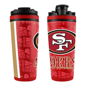 SAN FRANCISCO 49ERS RED 26OZ 4D STAINLESS STEEL ICE SHAKER