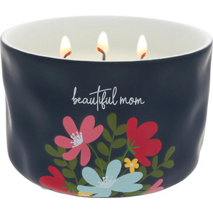 12 Oz. 100% Soy Wax Reveal Triple Candle: Beautiful Mom