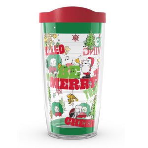 Christmas Peanuts™ Snoopy and Friends Be Merry, Be Festive, Be Bright, Be Cheerful, Be Dazzled, Be Giving 16 Oz. Tervis Tumbler with Lid