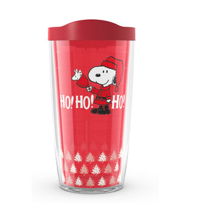 Christmas Peanuts™ Snoopy and Woodstock Ringing Bell Ho Ho Ho 16 oz Tervis Tumbler with Lid