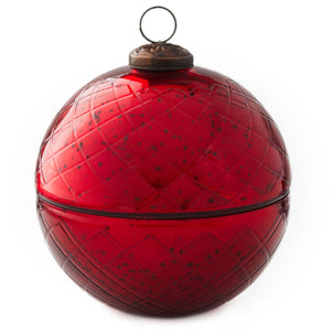 Hallmark Red Mercury Glass Ball Ornament Candle, 10 oz.