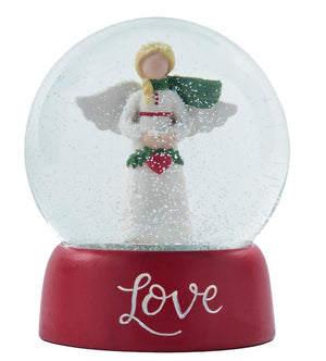 Love Angel with Heart Snow Globe 