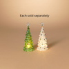 7.8"H B/O Lighted Acrylic Water Globe Christmas Tree, 2 Asst