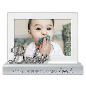 Baby So Tiny So Perfect So Very Loved Platform Picture Frame Holds 4"x6" Photo