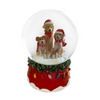 100MM Musical Holiday Dogs Water Globe