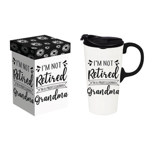 Professional Grandma Ceramic Perfect Travel Cup, 17 oz., with box
