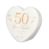 3.75" 50 Years Together A Love to Love Forever Anniversary Heart Ceramic Figurine