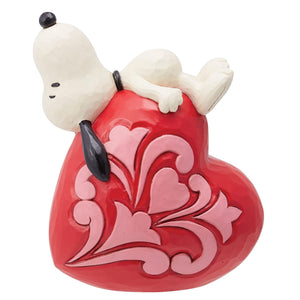 Jim Shore Snoopy Laying On Heart Figurine