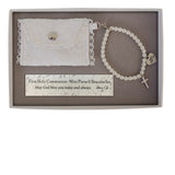 1st Communion Mini Purse with Pearl Bracelet Boxed Gift