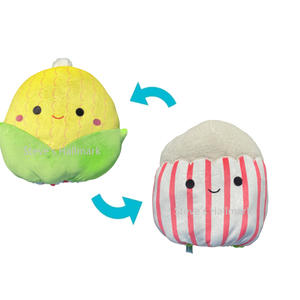 Squishmallow Conrad the Corn on the Cob and Arnel the Popcorn Flipamallows 12" Stuffed Plush by Kelly Toy