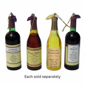 Acrylic Wine Bottle Ornaments, 4 Assorted