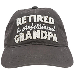 Retired To Professional Grandpa Gray Adjustable Hat