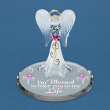 Glass Baron I Am Blessed To Have You In My Life Angel Glass Figurine