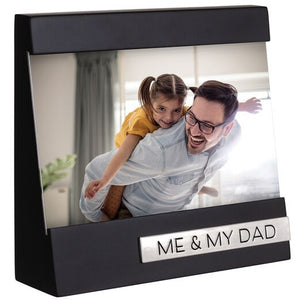 Me & My Dad Wedge Picture Frame with Sentiment Holds 4"x6" Photo