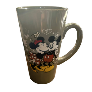 Mickey and Minnie Forever 16 Oz. Ceramic Gray Latte Mug
