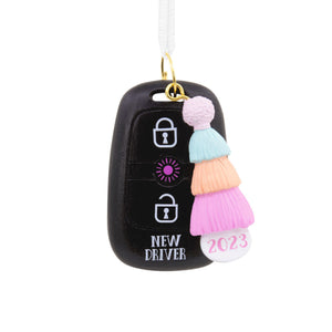 New Driver Pastel Keychain 2023 Hallmark Ornament