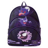 Loungefly Pokémon Gastly Evolutions Triple Pocket Mini Backpack