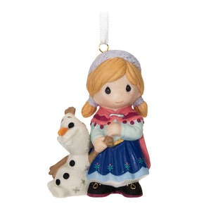 Hallmark Disney Precious Moments Frozen Anna and Olaf Porcelain Ornament