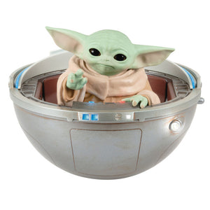 Hallmark Star Wars: The Mandalorian™ Grogu™ in Hovering Pram Ornament With Light, Sound and Motion