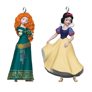 Hallmark Mini Disney Princess Merida and Snow White Ornaments, Set of 2