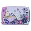 Loungefly Sleeping Beauty 65th Anniversary Floral Scene Zip Around Wallet (Front)