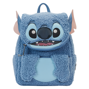 Stitch Plush Sherpa Cosplay Mini Backpack (Front)
