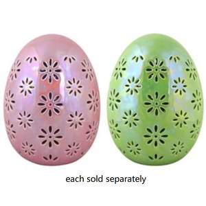 5.5" LED Iridescent Ceramic Easter Egg