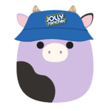 Squishmallow Alexie the Purple Cow with Jolly Rancher Bucket Hat 8" Stuffed Plush by Kelly Toy