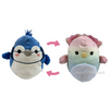 Squishmallow Babs the Blue Jay and Briannika the Pastel Peacock Flip-A-Mallow 12" Stuffed Plush by Kelly Toy