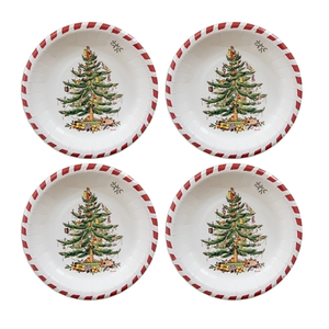 Spode Candy Cane Christmas Tree Lunch/Dessert Paper Plate Pack of 8