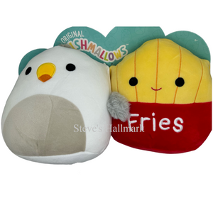 Squishmallow Pair Steve the Seagull and Floyd the French Fries Set of 2 8" Stuffed Plush by Kelly Toy