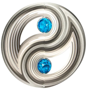 12" Crystal Ying Yang Wind Spinner