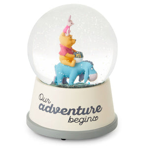 Hallmark Disney Baby Winnie the Pooh Our Adventure Begins Musical Snow Globe