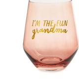 Hallmark I'm the Fun Grandma Stemless Wine Glass, 14 oz.