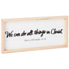 Hallmark We Can Do All Things in Christ Wooden Quote Sign, 15x7