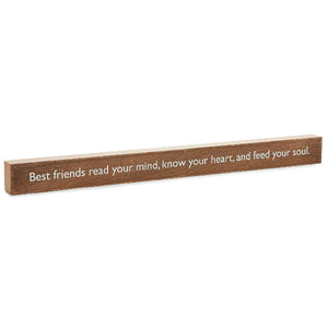 Hallmark Best Friends Read Your Mind Wood Quote Sign, 23.5x2