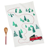 Hallmark Red Truck Christmas Tea Towel and Wooden Spoon, Set of 2