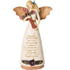 9" Sympathy Memorial Angel Holding Cross Figurine Safe in the Hands of God