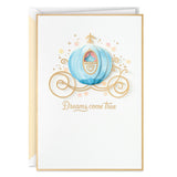 Hallmark Disney Princess Cinderella Carriage Dreams Come True Blank Card
