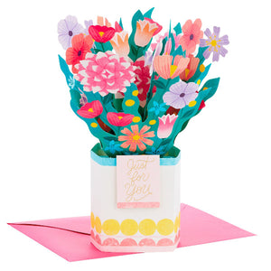 Hallmark Flower Bouquet Just For You 3D Pop-Up Card