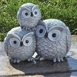 Triple Owls Pudgy Pal Garden Statue
