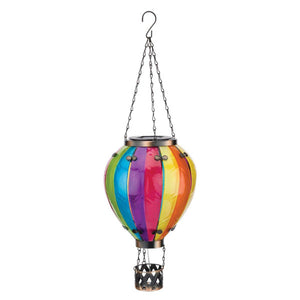 Hot Air Balloon Solar Lantern Rainbow Large 23.5"