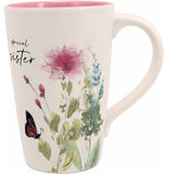 Meadows of Joy Butterfly Floral 17 oz. Mug Special Sister