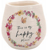 Meadows of Joy Butterfly Floral 8 oz. Soy Wax Candle This Is My Happy Place with Tranquility Scent