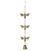Patina Gold Bee with Bell Hanging Windchime