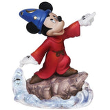 Disney Mickey Mouse Figurine, Sorcerer Mickey, Bisque Porcelain/Glass