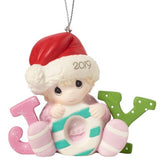 Baby’s First Christmas, 2019 Dated Porcelain Ornament, Girl